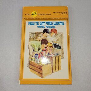 Thomas Rockwell How to Eat Fried Worms Vintage 1975 Softcover Book by Dell